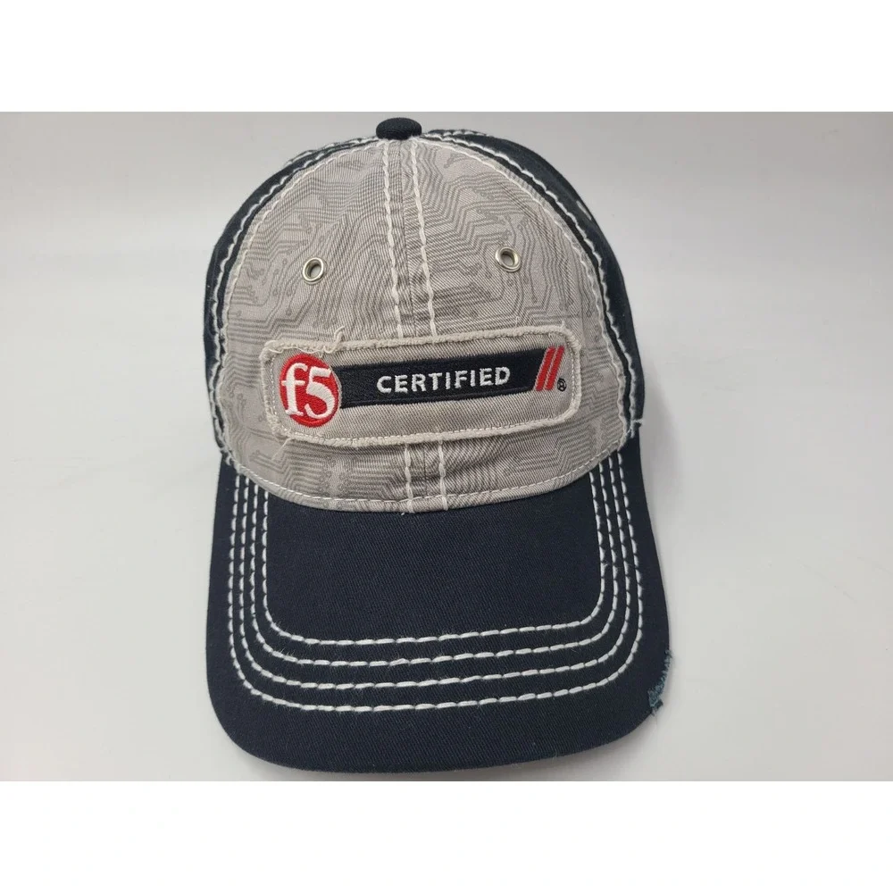 F5 Certified Distressed Strapback Adjustable Hat Cap Expert Men Women Gray Black